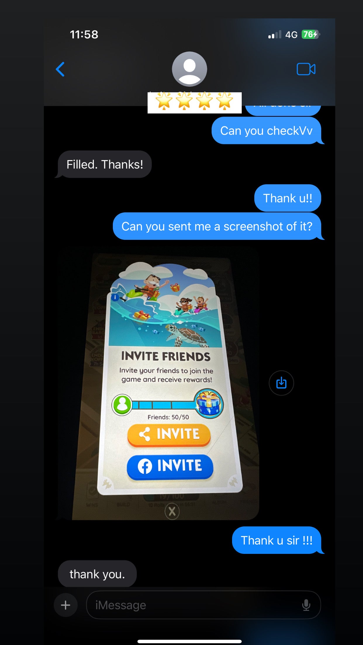 INVITE BAR SERVICE. ( Read Description)